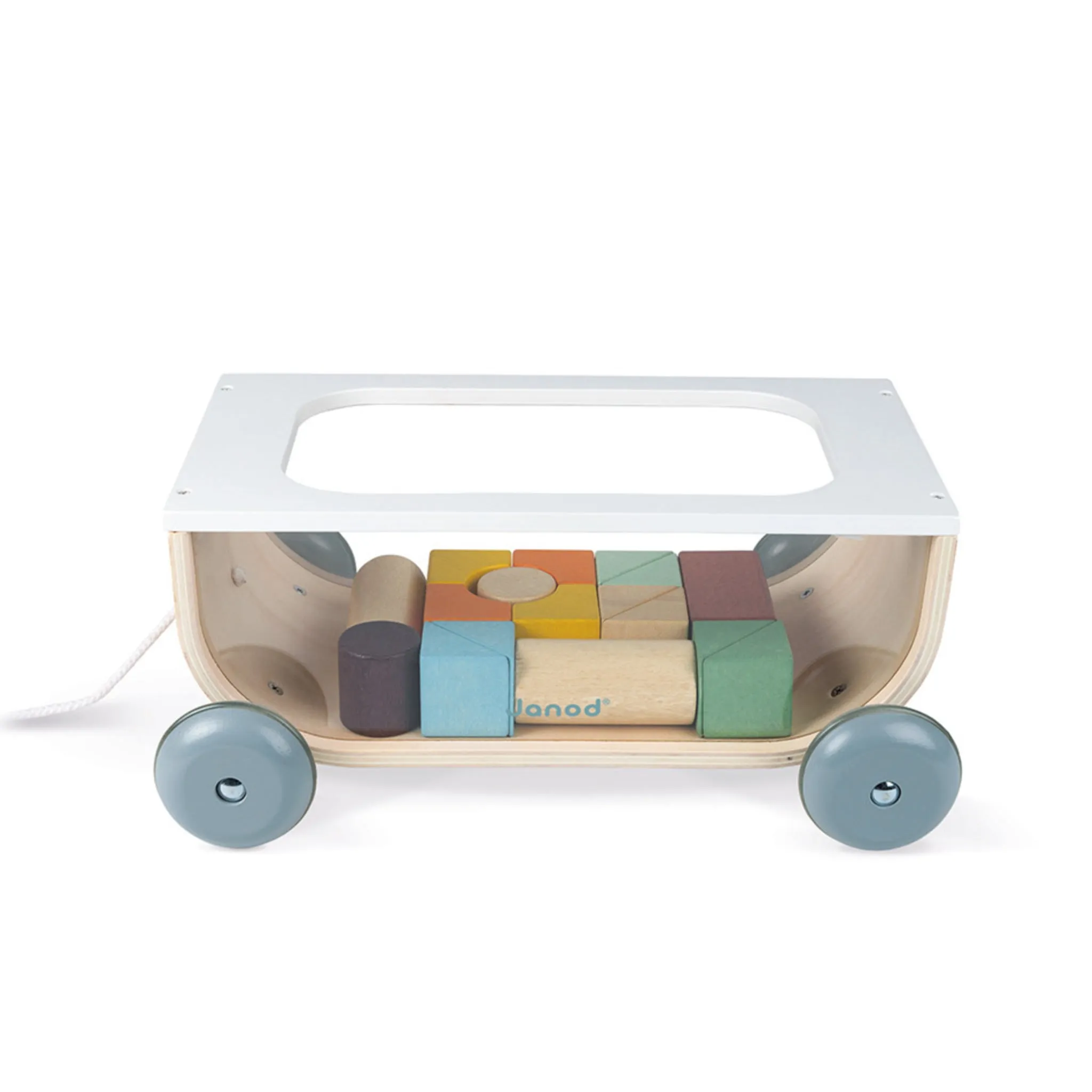 Janod Chariot à Tirer de Cubes - Sweet Cocoon