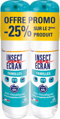 Insect Ecran Anti-Moustiques Familles Spray 2x100ml Promo-25%