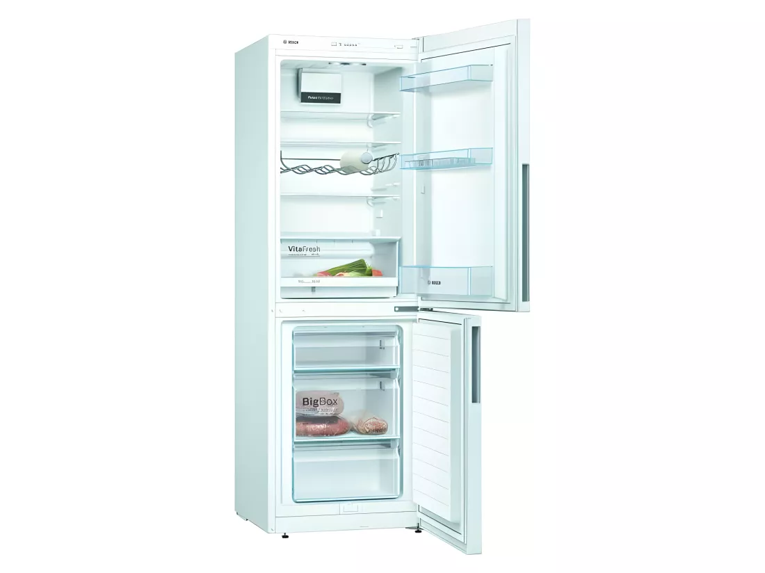 Réfrigérateurs combinés 287L Froid Brassé BOSCH 60cm E, KGV33VWEAS