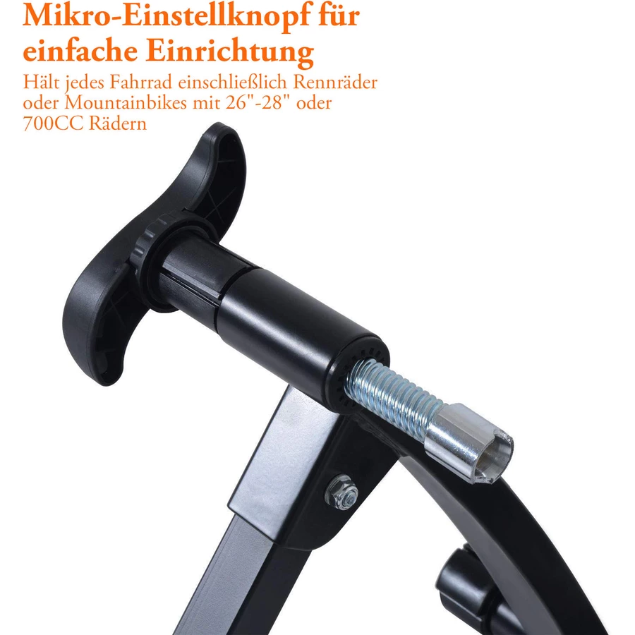 HOMCOM Rollentrainer mit Magnetbremse schwarz