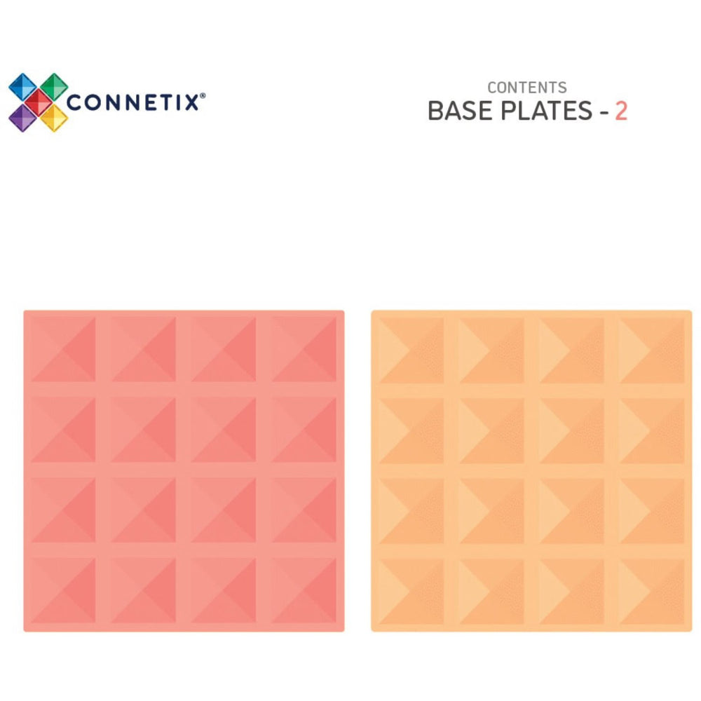 Køb Connetix Pastel Lemon & Peach Base Plate 2 Styks