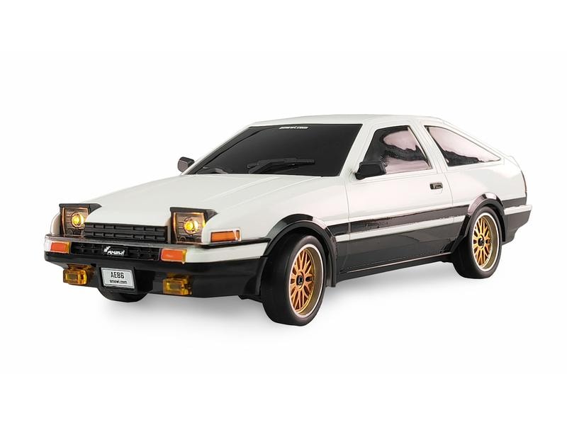 Amewi Drift AE86 Sprinter Trueno RWD, Weiss, RTR, 1:18 Kleiner JDM Drifter mit Heckantrieb