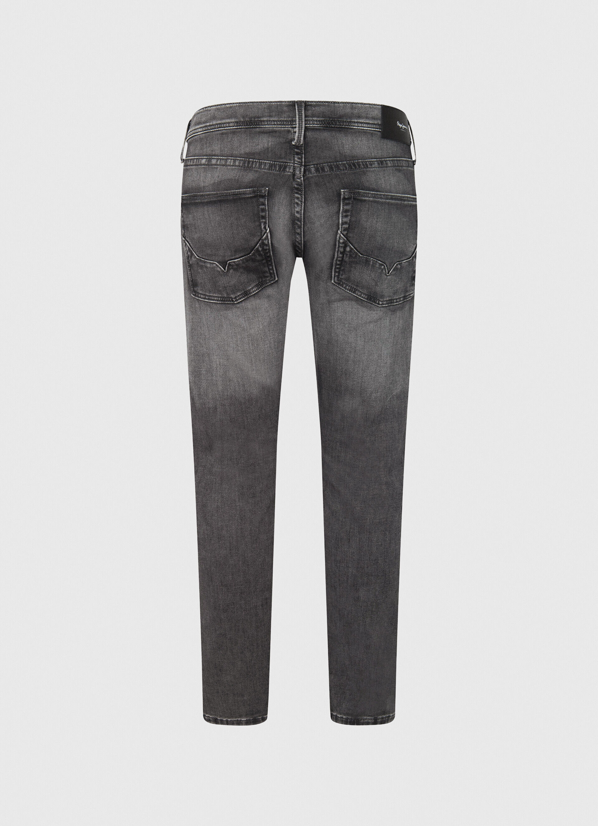 Calça jeans estilo esportivo com cintura regular - jeans