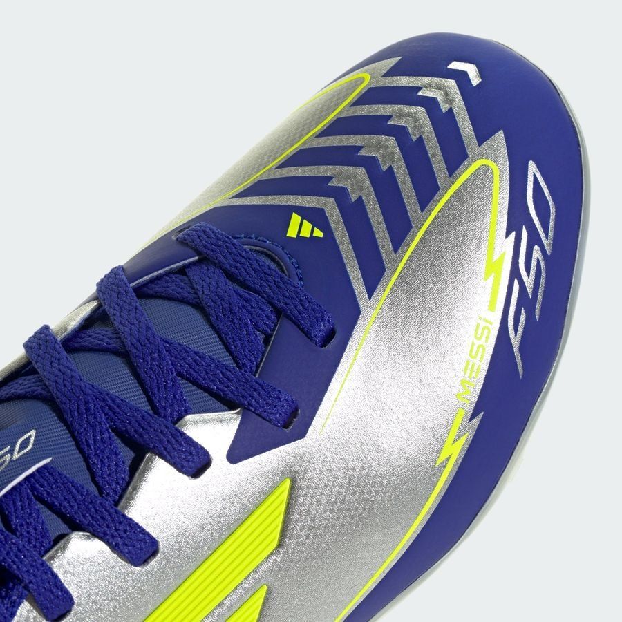 adidas F50 League FG/AG La Vida Rapida - Argenté/Jaune/Bleu Enfant