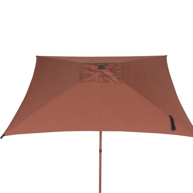 Parasol droit carré inclinable SOYA Acajou