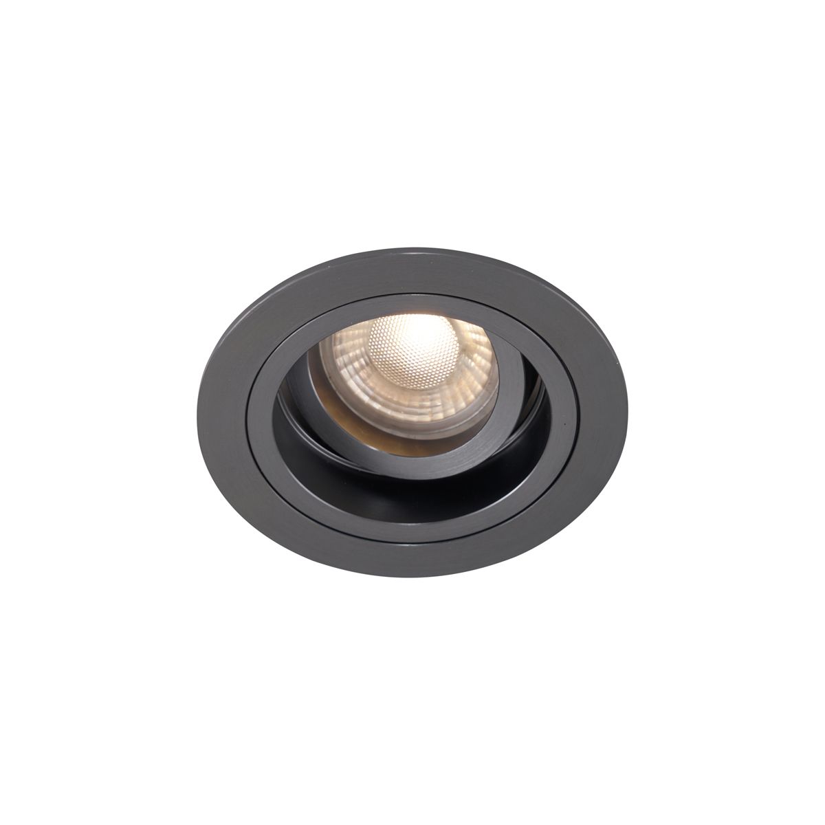 Set van 6 Moderne inbouwspot gunmetal GU10 50mm rond kantelbaar - Chuck