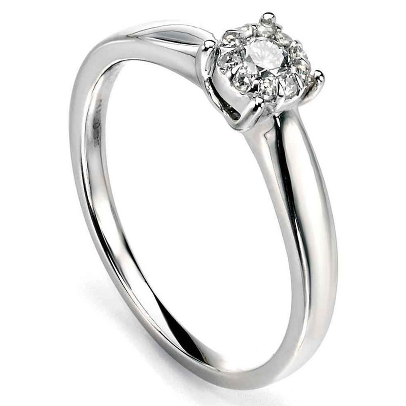 Bague Diamant 0.173 carat en Or blanc 375/1000 carat