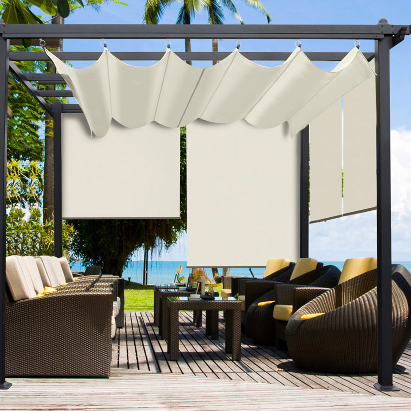 Pratik Garden 2 Stores enrouleurs occultant Eclipse sable - 120x225 cm