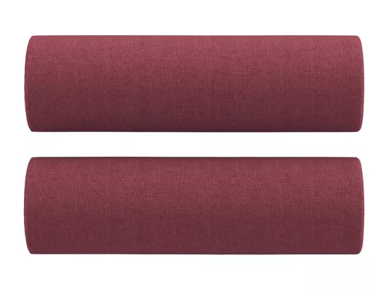 Canapé 2 places avec oreillers bordeaux 140 cm tissu