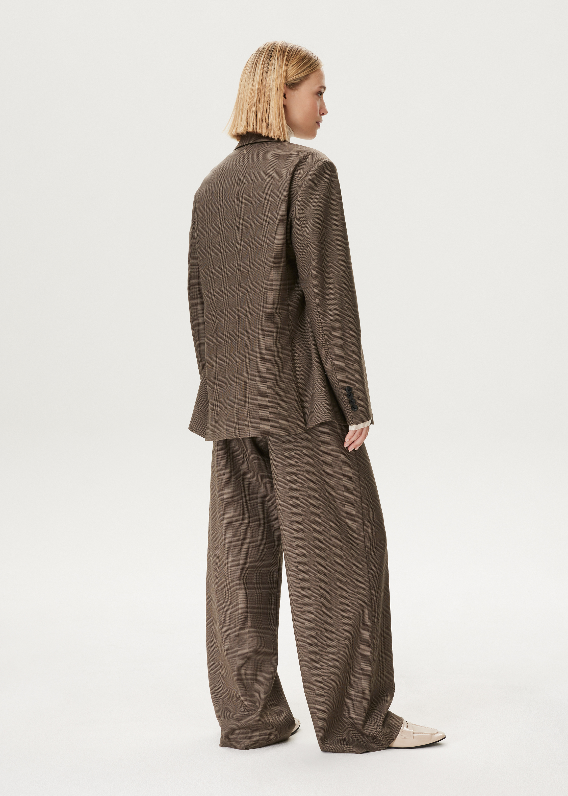Wijde pantalon geruit
