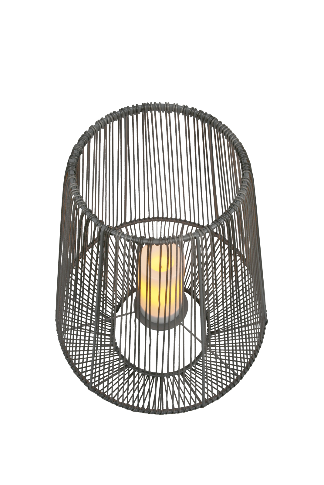 Solar-Tischleuchte - grau - 51cm hoch