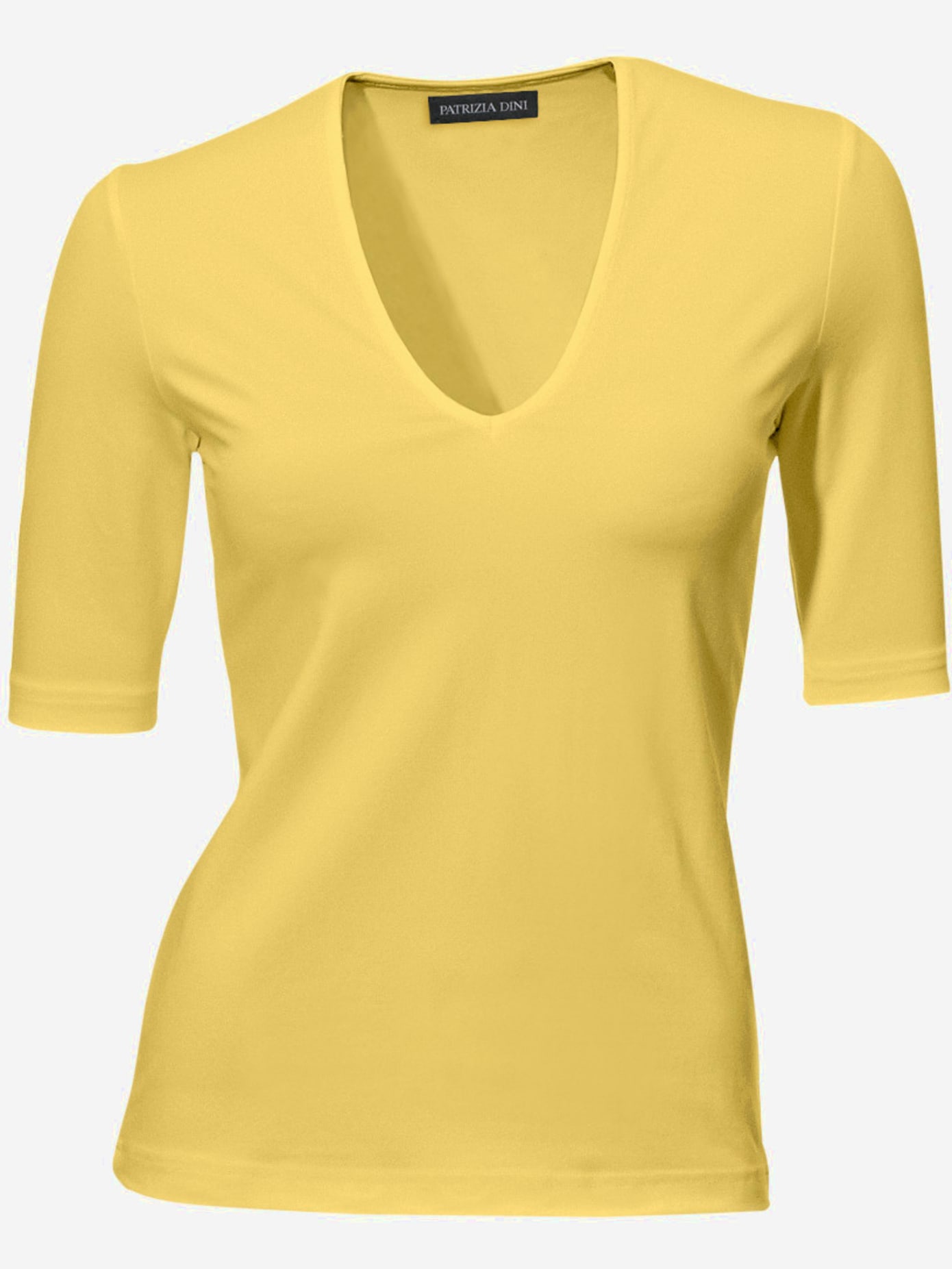 T-shirt en v manches mi-longues et encolure en v féminine