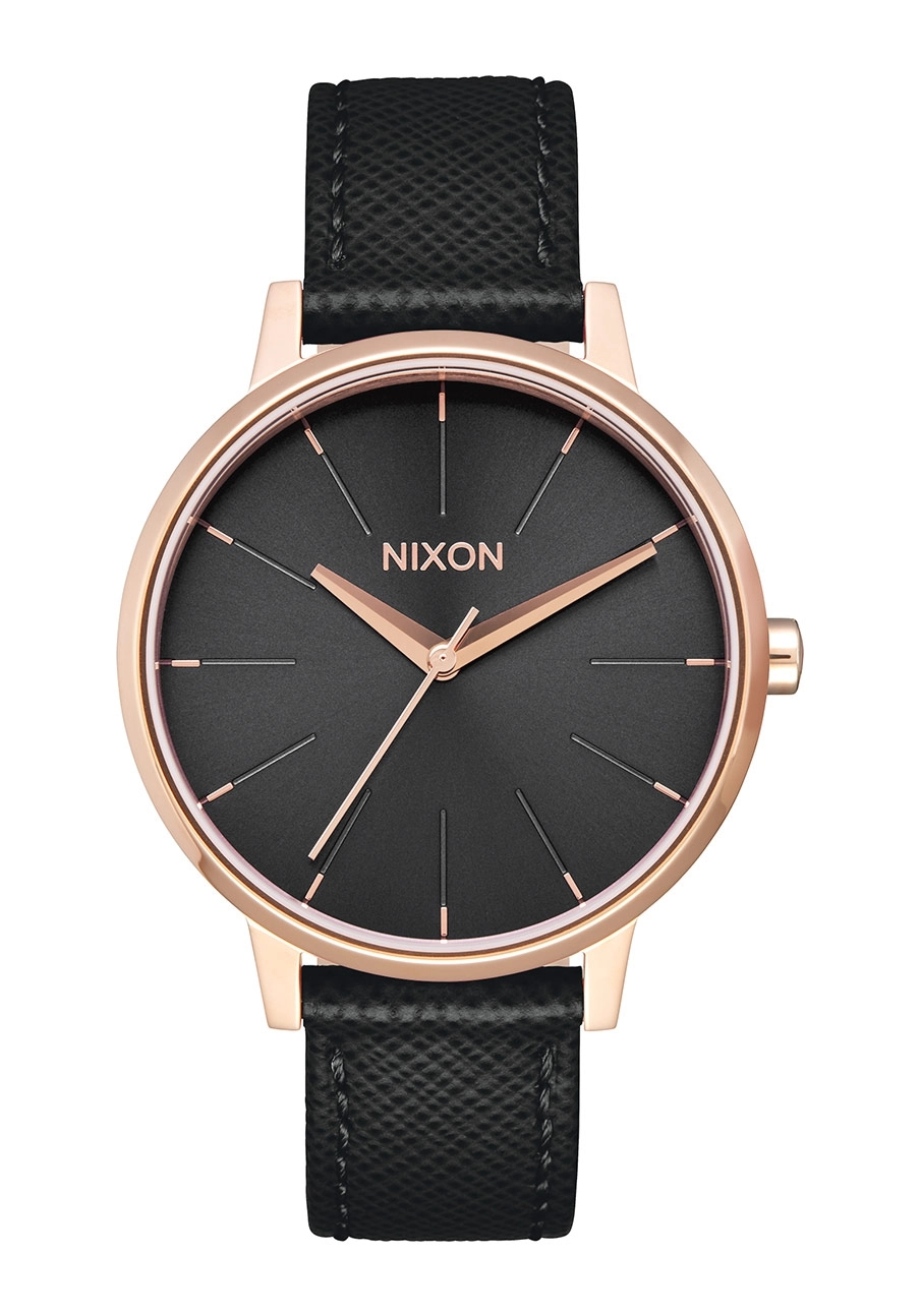 Nixon The Kensington Leather Rose Gold / Black A1081098