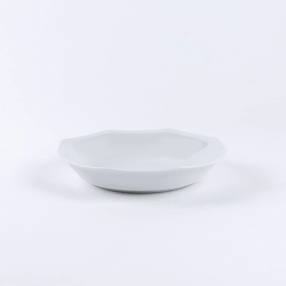 Assiette creuse octogonale blanche OGRE La Fabrique