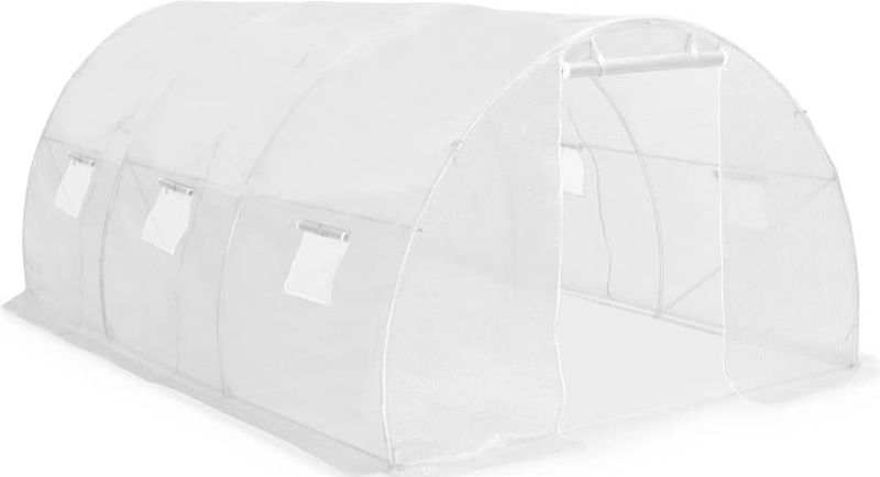 Tuinkas - 170 g/m² PE-mesh - Roestvast Stalen Frame - 6 Ventilatieramen