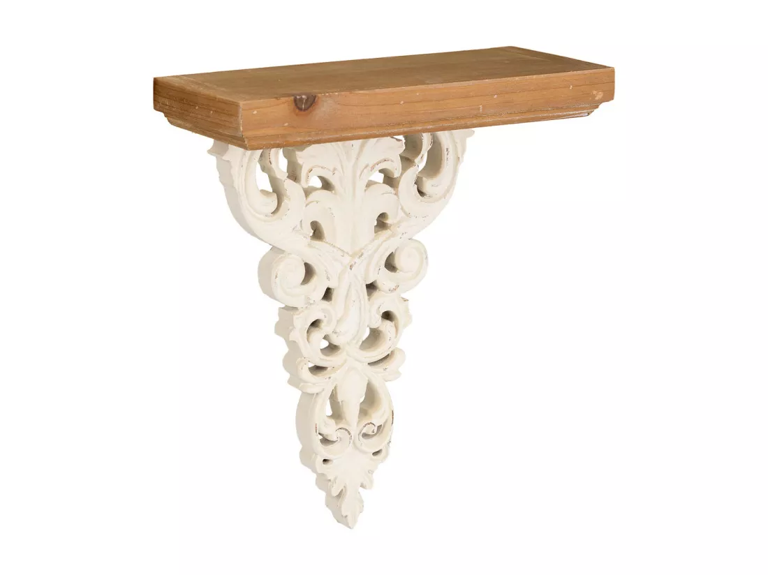 Étagère en bois blanc 30.5x37x15h