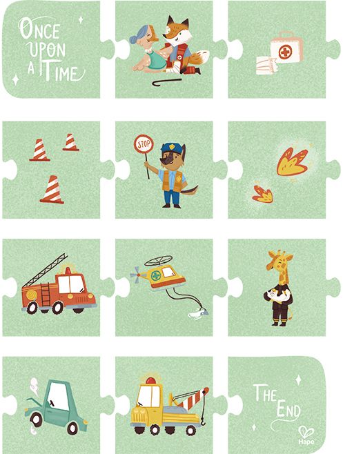 Hape Rettungsfahrzeuge-Puzzle