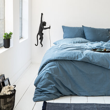 Stone Washed - Blauw  Dekbedovertrek - 140x220/240