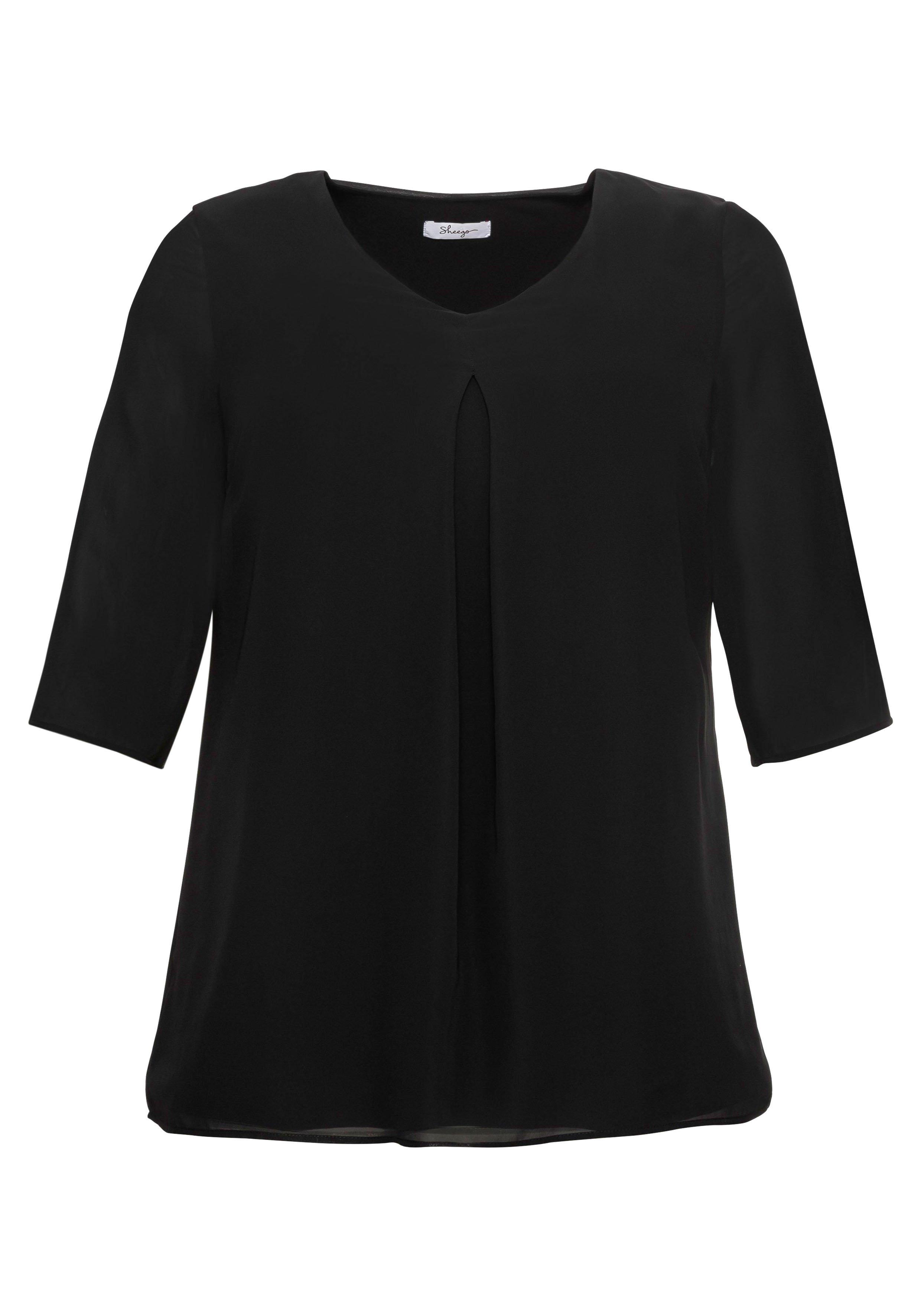 Tunika im Layerlook, mit Chiffon