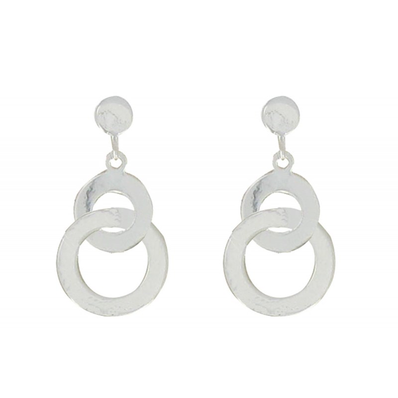 Boucles d'Oreilles Double Anneaux Argent 925