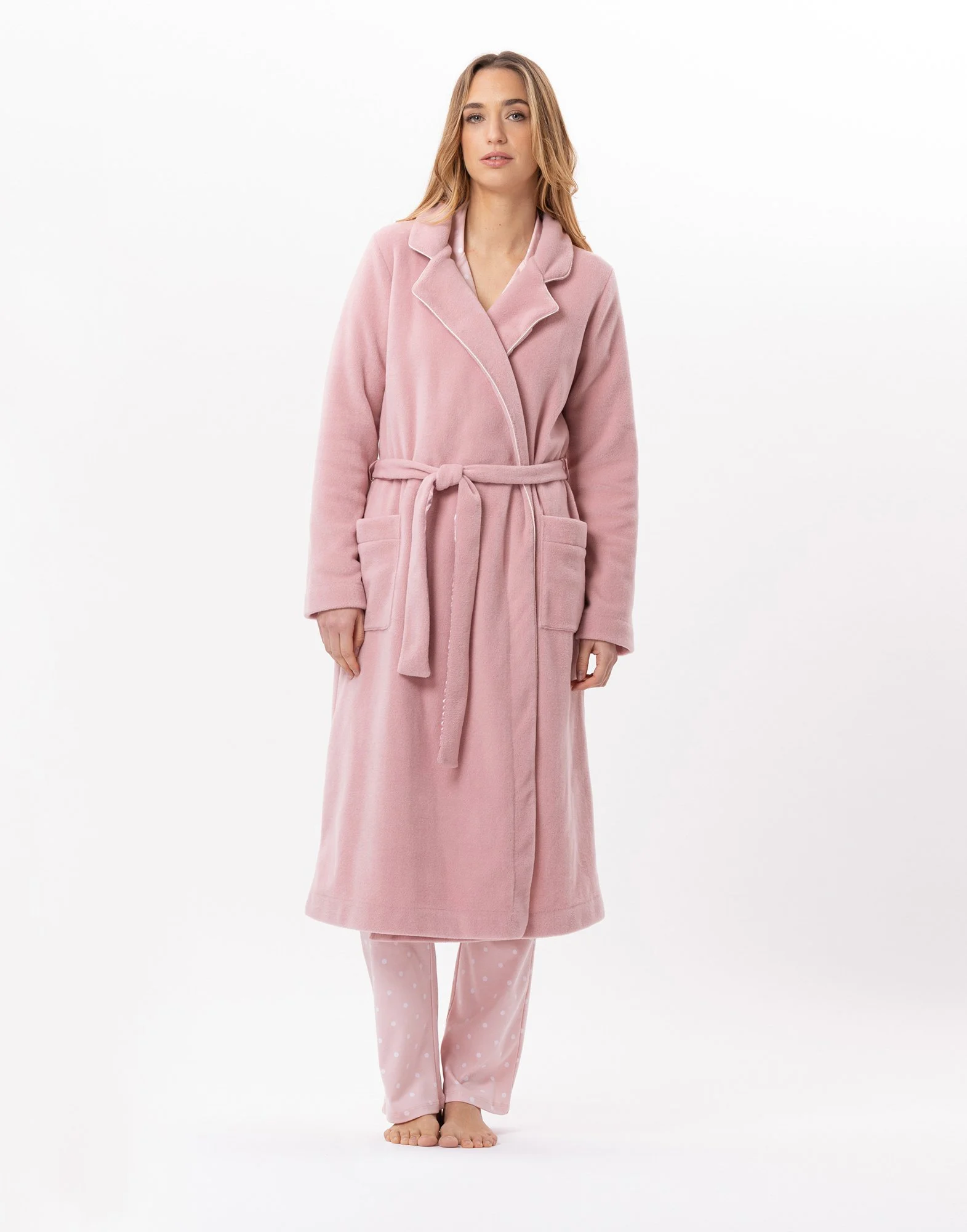 ESSENTIEL 865 - Peignoir en polaire | Rose