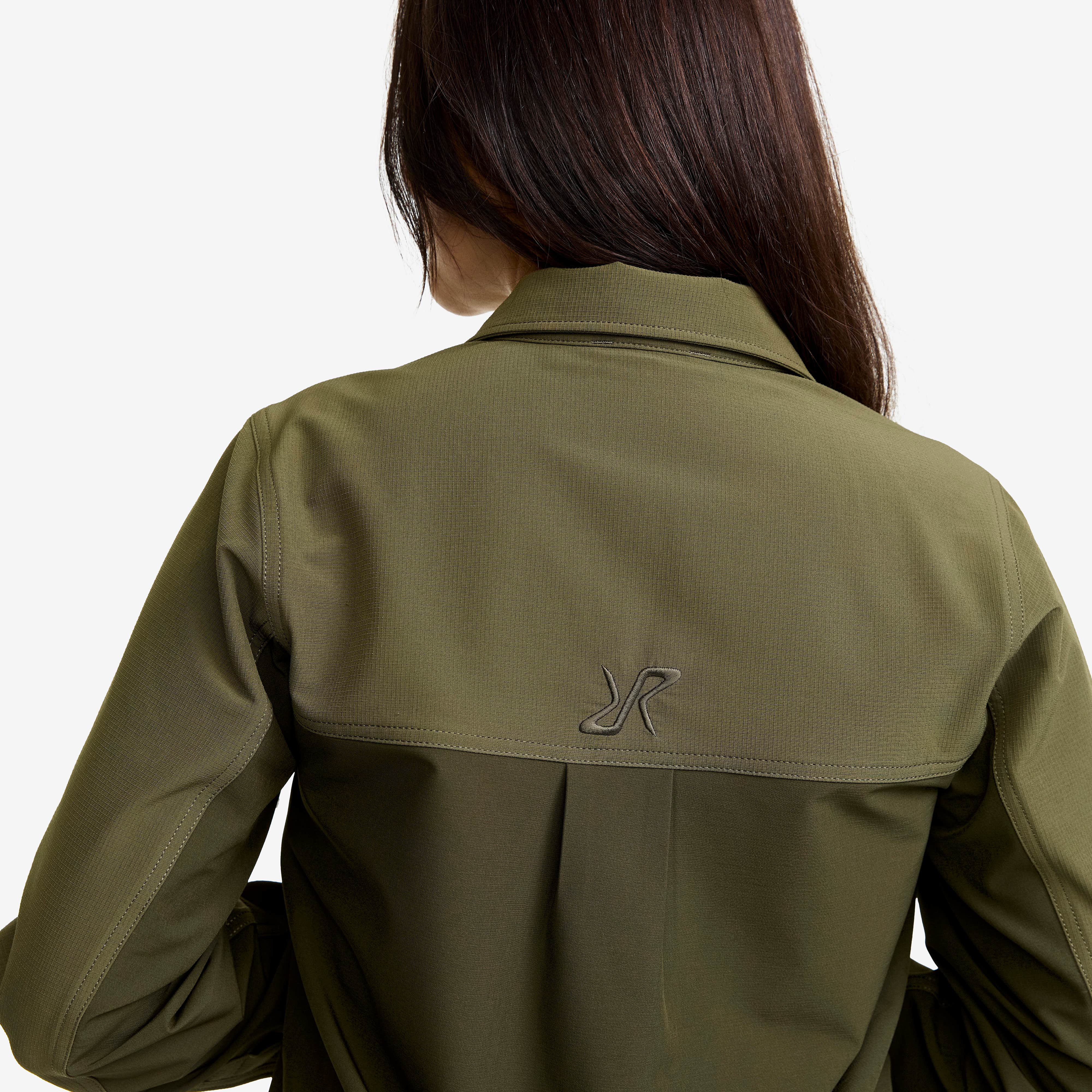 Ridge Half-zip Stretch Shirt Dame Grape Leaf/Forest Night