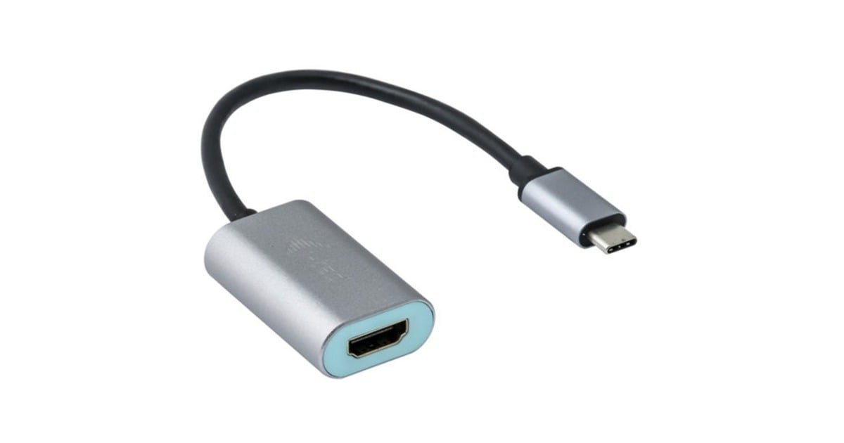 i-tecUSB-C > Metal HDMI adapter  (Zwart/zilver, 0,15 meter, 4K 60Hz)