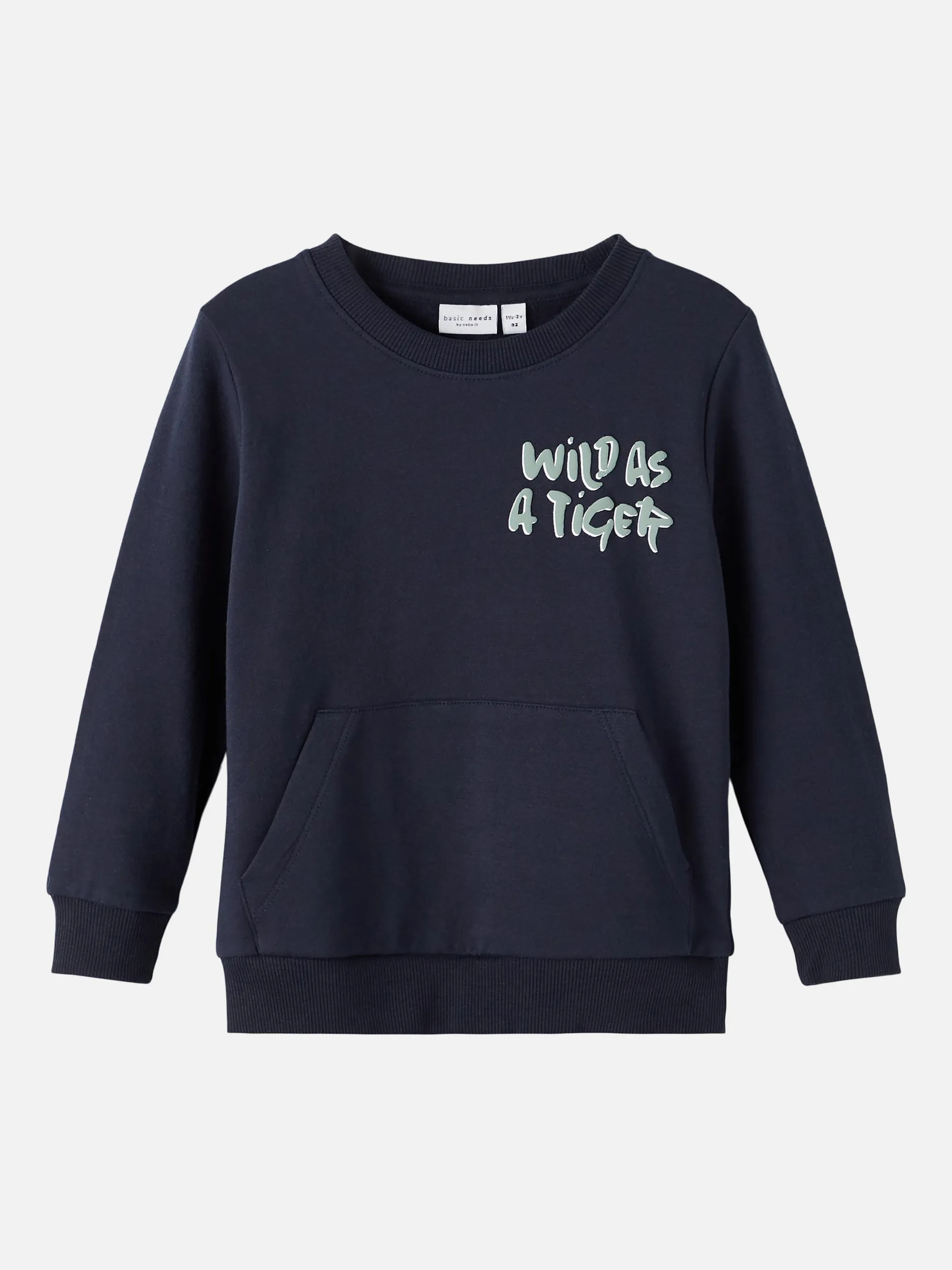 Kinder Sweatshirt mit Frontprint und Kängurutasche