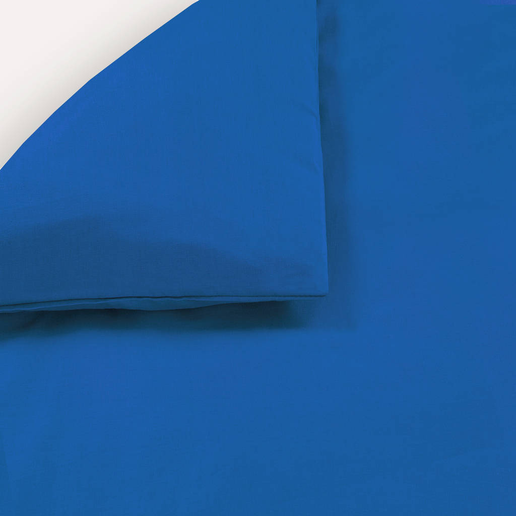 katoenen dekbedovertrek kinder blauw (120x150 cm)