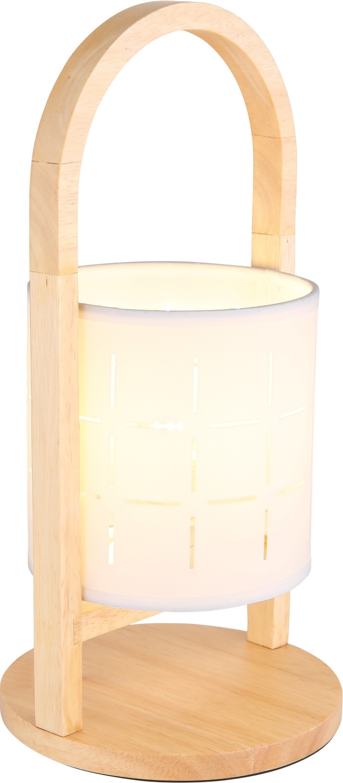 Tischleuchte - naturfarben-weiß - 33 cm