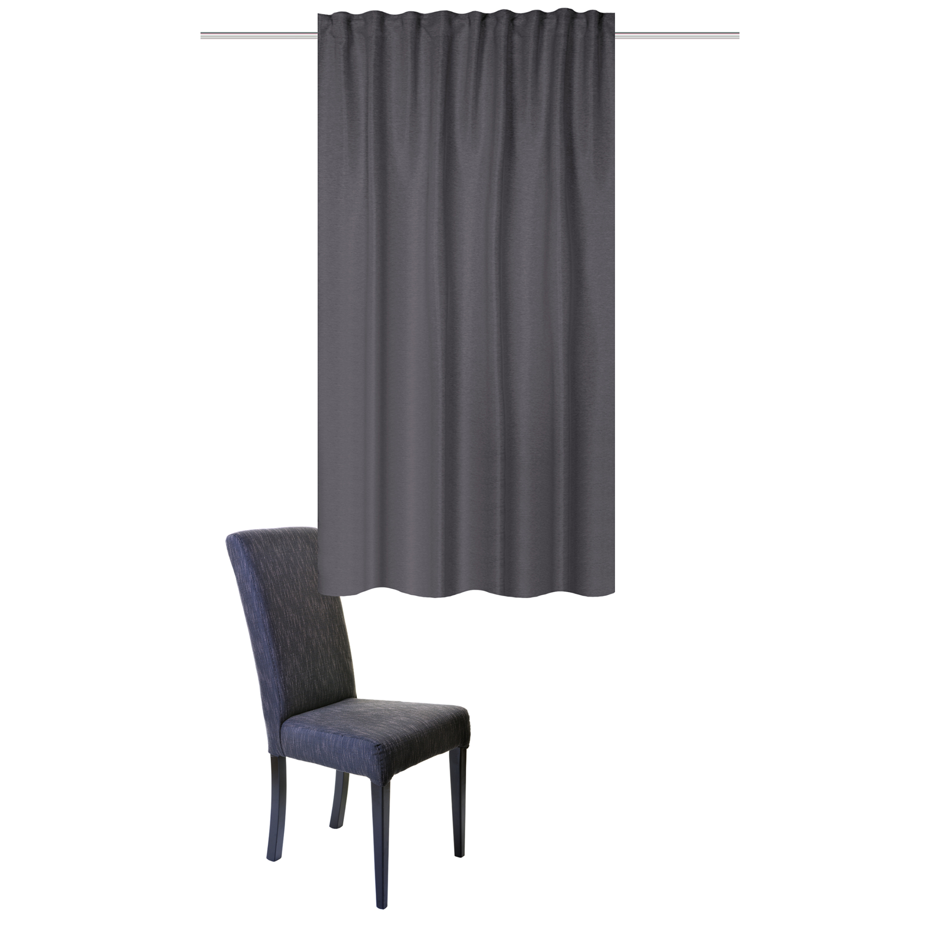Kombibandschal JOHN - anthrazit - verdunkelnd - 135x145 cm