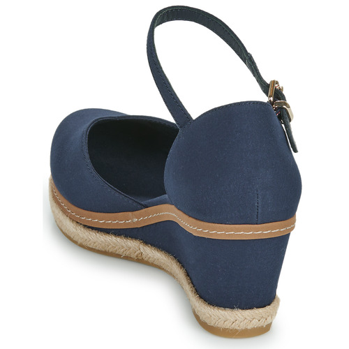Tommy Hilfiger - BASIC CLOSED TOE MID WEDGE - Marine