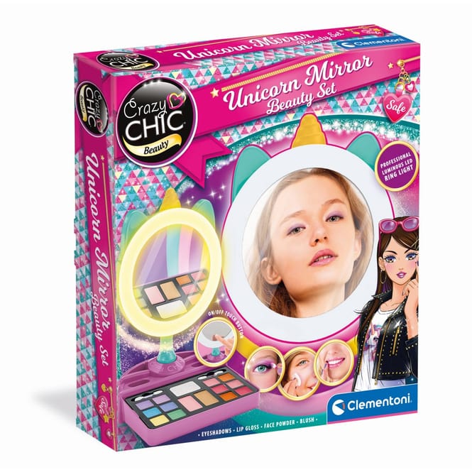 Crazy Chic Beauty - Einhorn-Spiegel Set