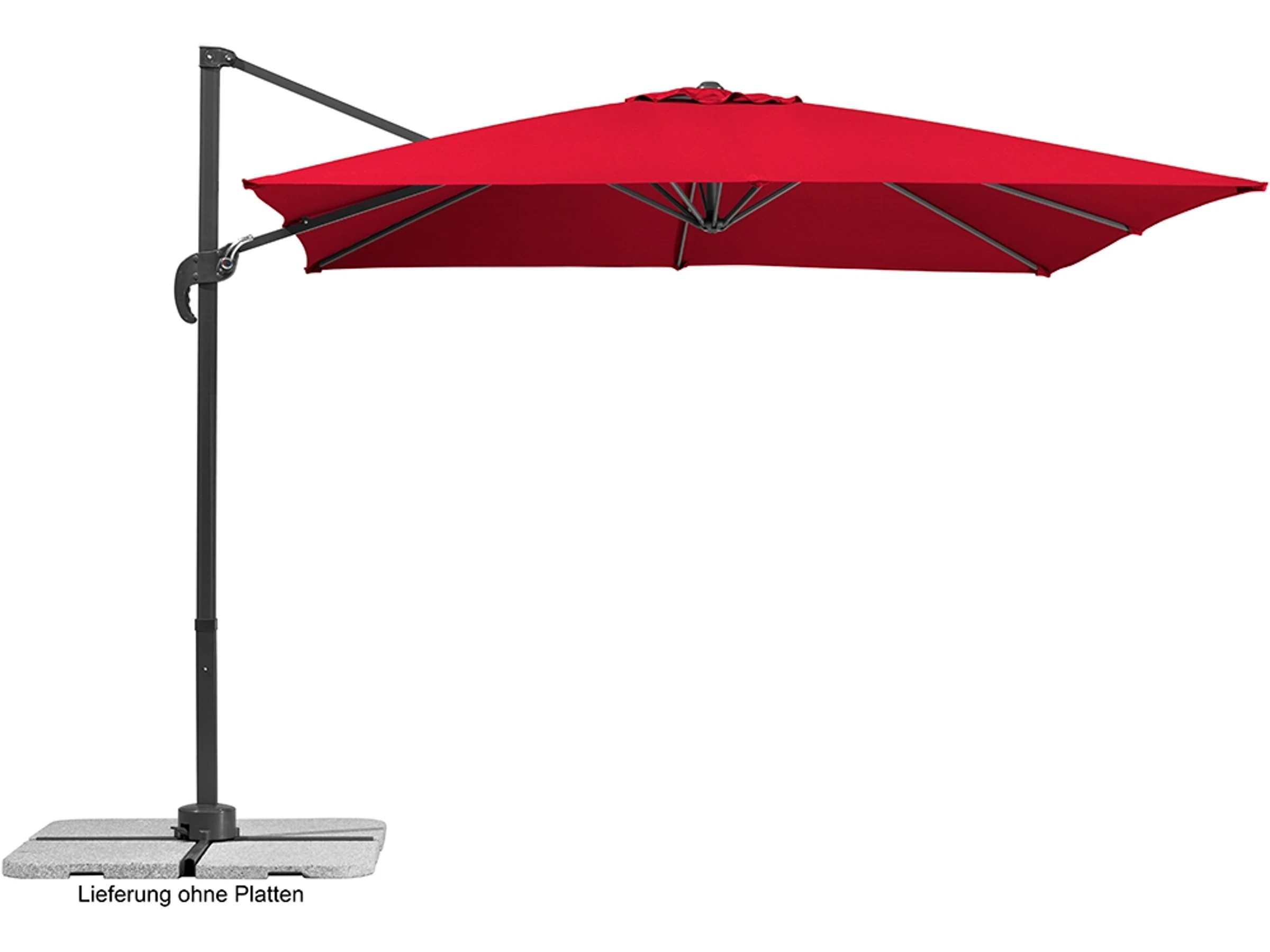 Schirm RHODOS JUNIOR 270 x 270 cm rot
