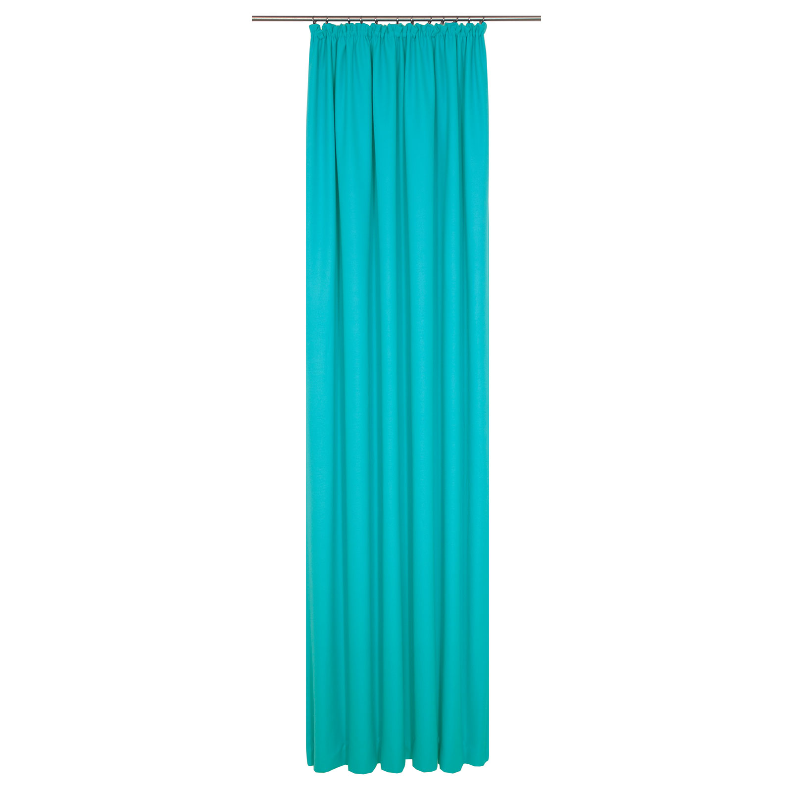 Einzelschal mit Kräuselband WIRTHNATUR - türkis - 2-lagig - 130x145 cm