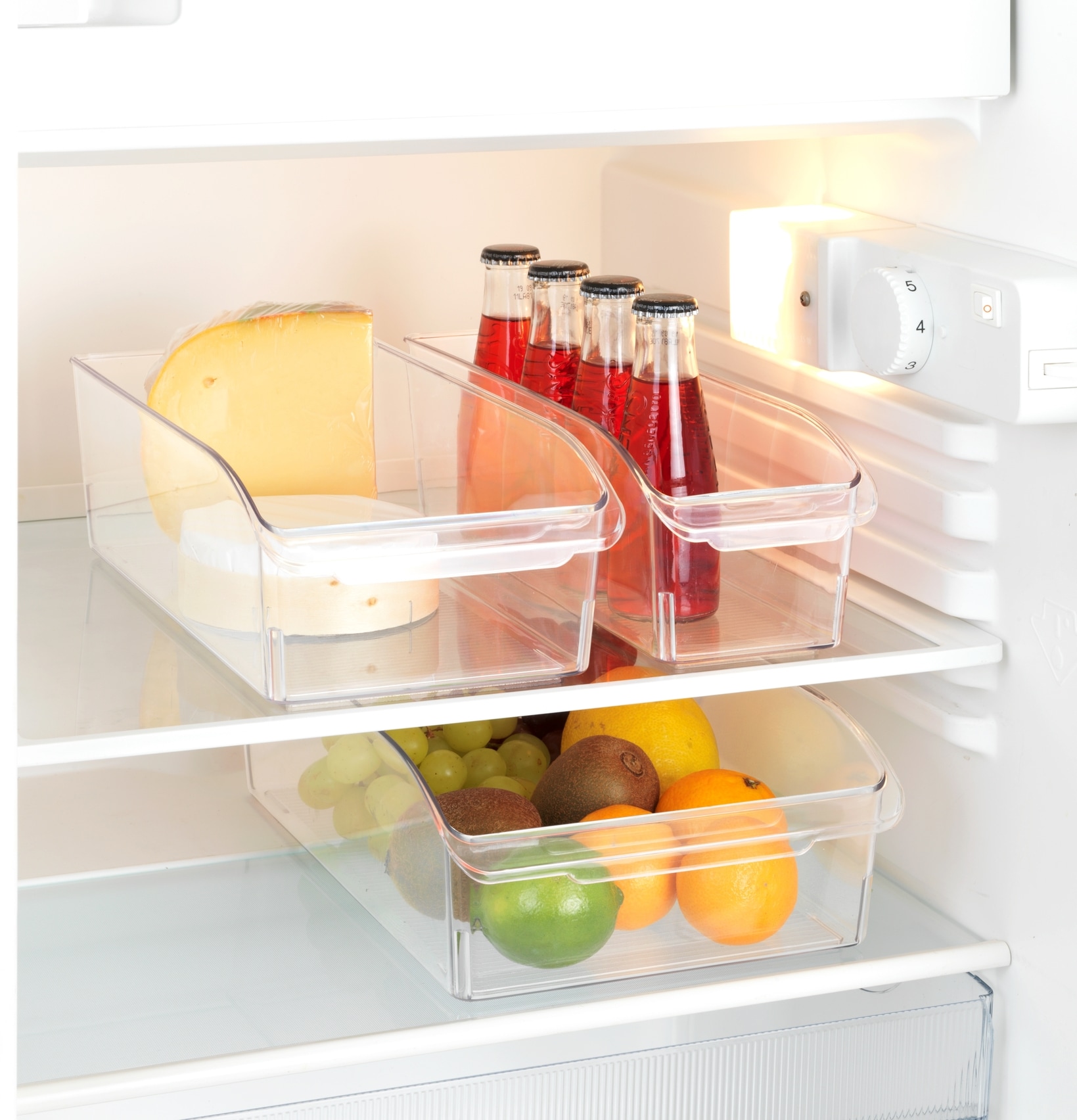 WENKO Aufbewahrungssystem »Kühlschrank-Organizer-Set« Set, 3 Stk. tlg. Boxen für Vorräte & Lebensmittel, für Kühlschrank & Vorratsschrank
