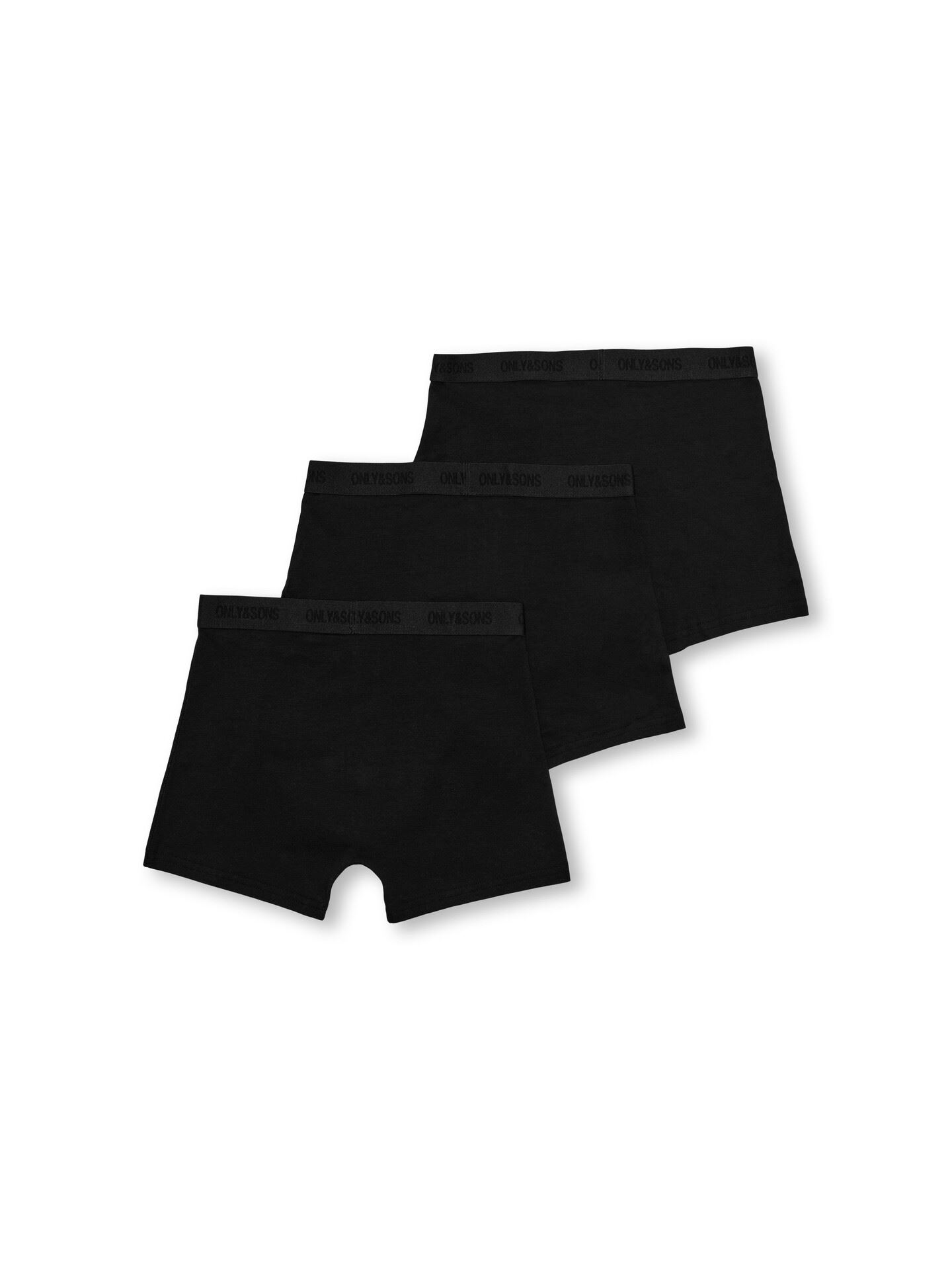 Fitz Solid Black Boxer 3-Pack