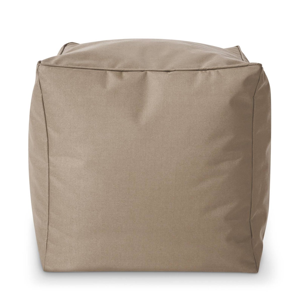Green Bean Zitzakkruk 40x40x40cm met EPS-korrelvulling - Voetenbank, Voetkussen, Zitpoef voor Zitzakken - Vloerkussen voor Kinderen en Volwassenen - Voetsteun, Zitkussen, Kruk, Taupe