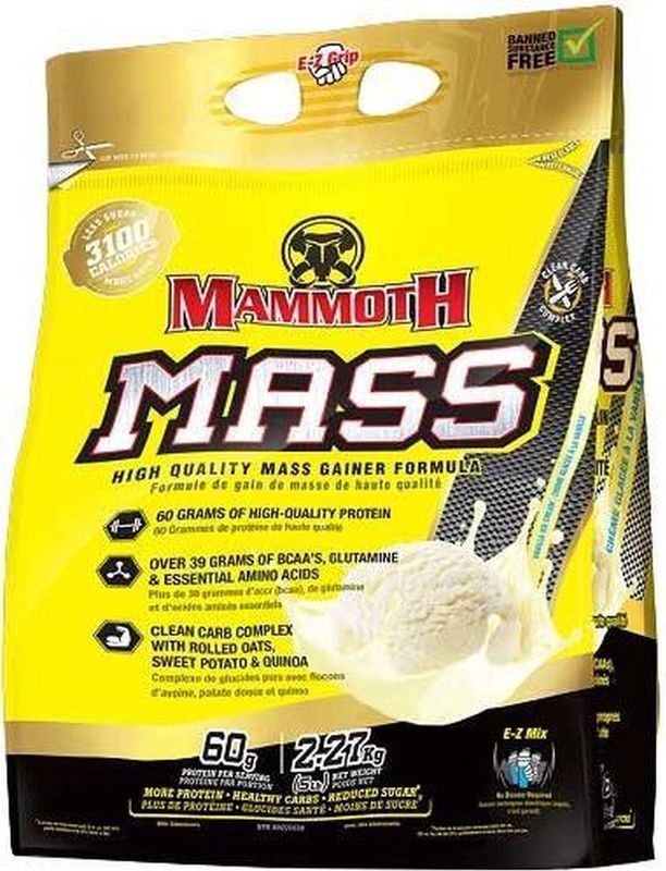 Interactive Nutrition Mammoth Mass 2500 - Vanille - Weight Gainer / Mass Gainer - 2270 gram (7 shakes)