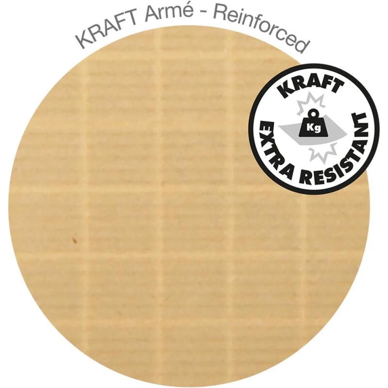 Paquet de 5 Pochettes Kraft Armé Brun C4-229x324 mm avec Soufflet de 30 mm - Auto-Adhésives - 130g/m2 - Kraft