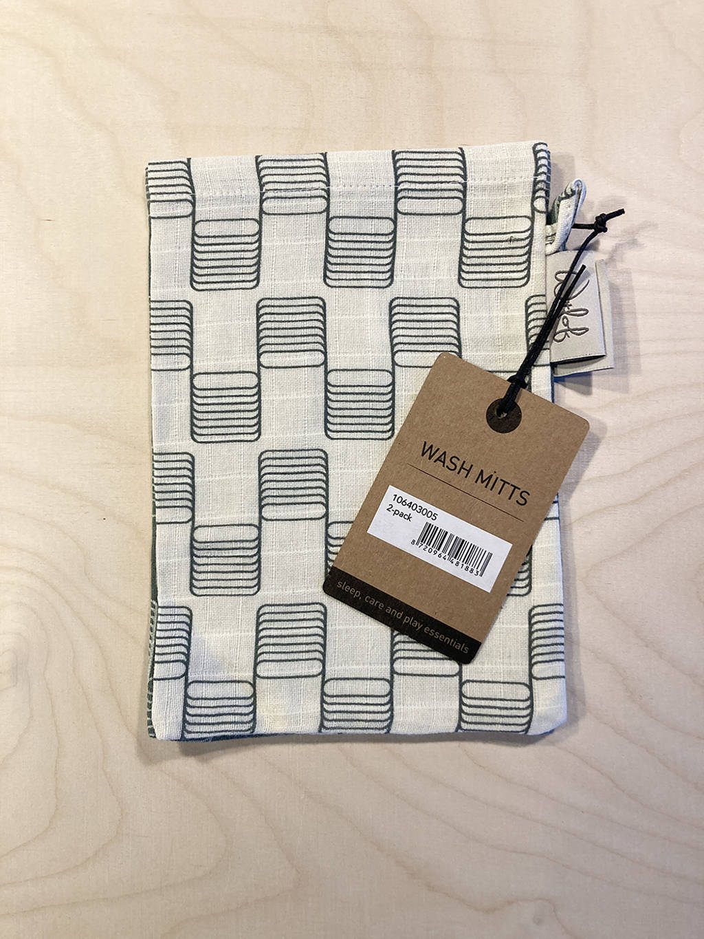 washandje Sticky Stripes - set van 2