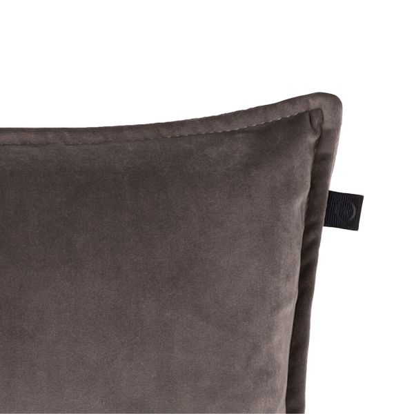 Overseas Middlestitch Kussen - 60 x 60 cm– Velours – Beige