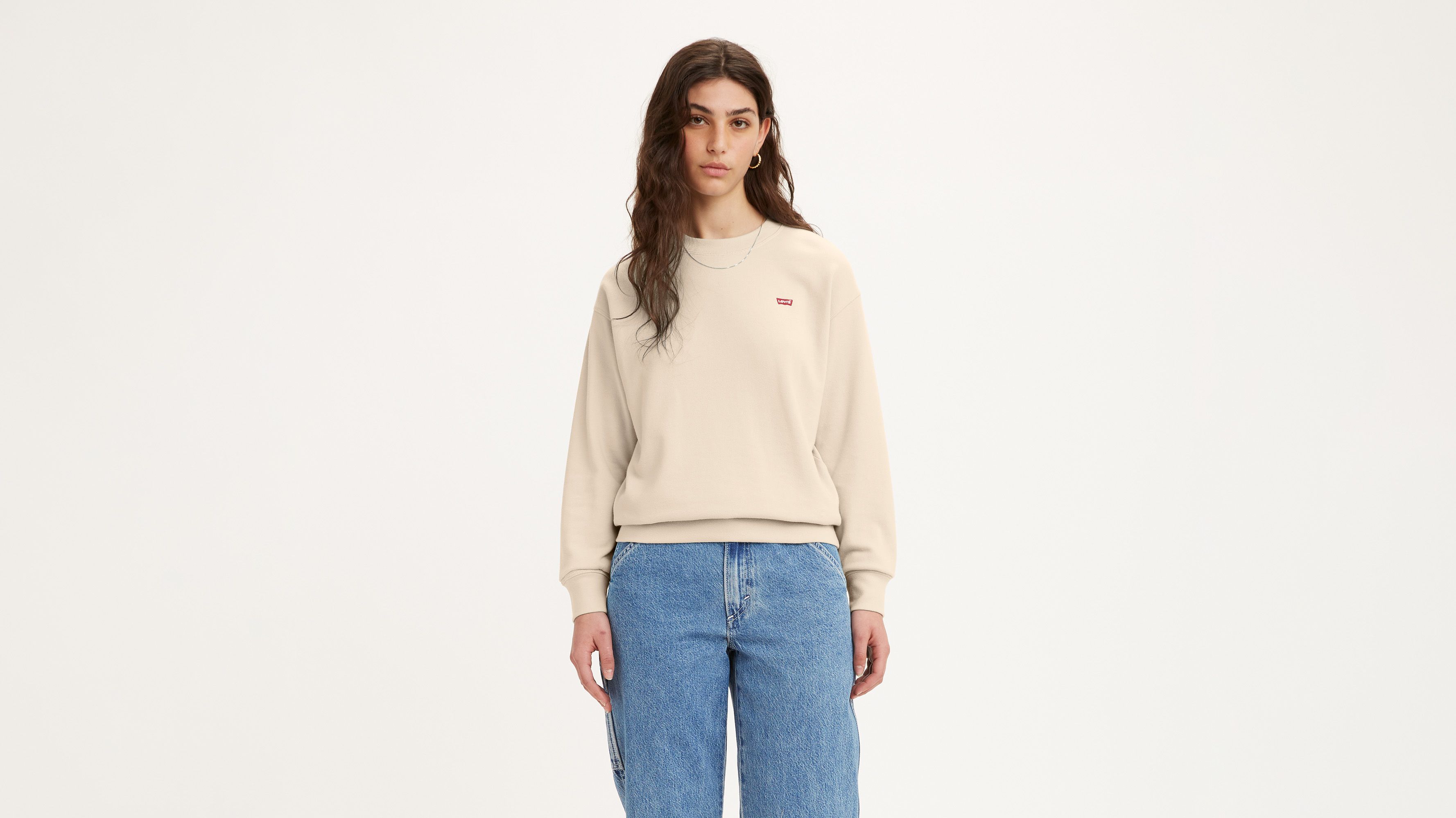Sweat-shirt col rond Standard - Pearled Ivory - Cream