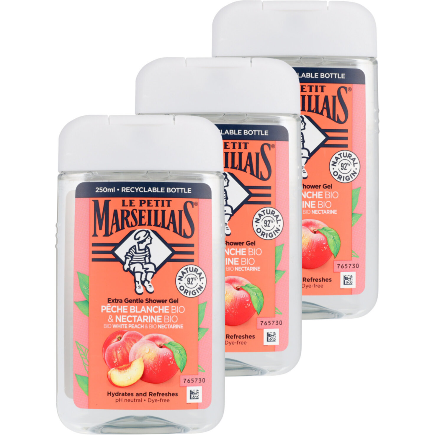Le Petit Marseillais Duschgel Pfirsich & Nektarine 3x 250ml