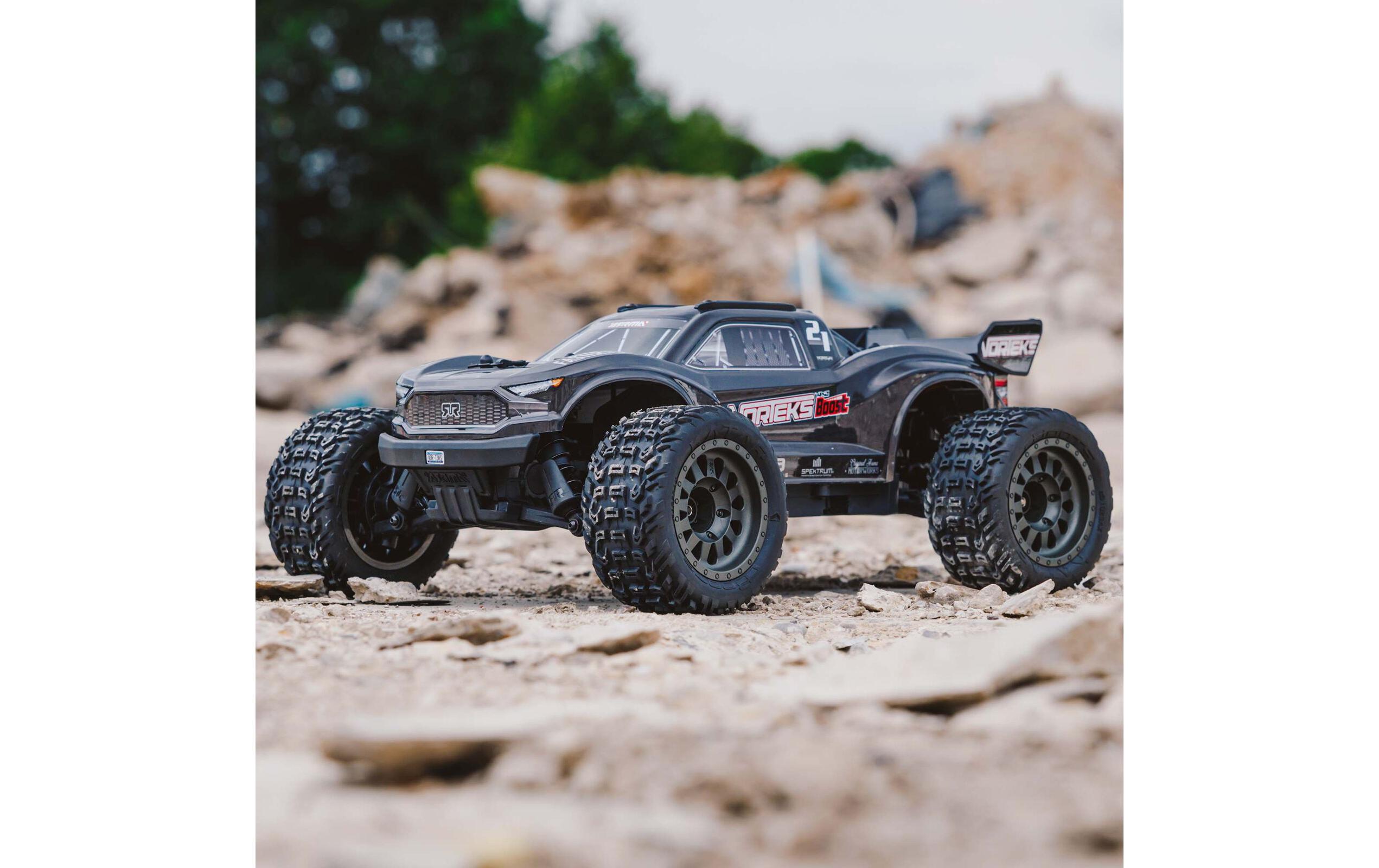 Stadium Truck Vorteks 4x2 Boost Mega, Schwarz RTR, 1:10<br>2WD Stadium Truck als RTR Komplettset