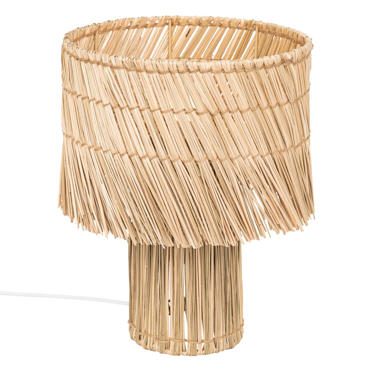 LAMPE ROSEAU YONI NATUREL H.34CM