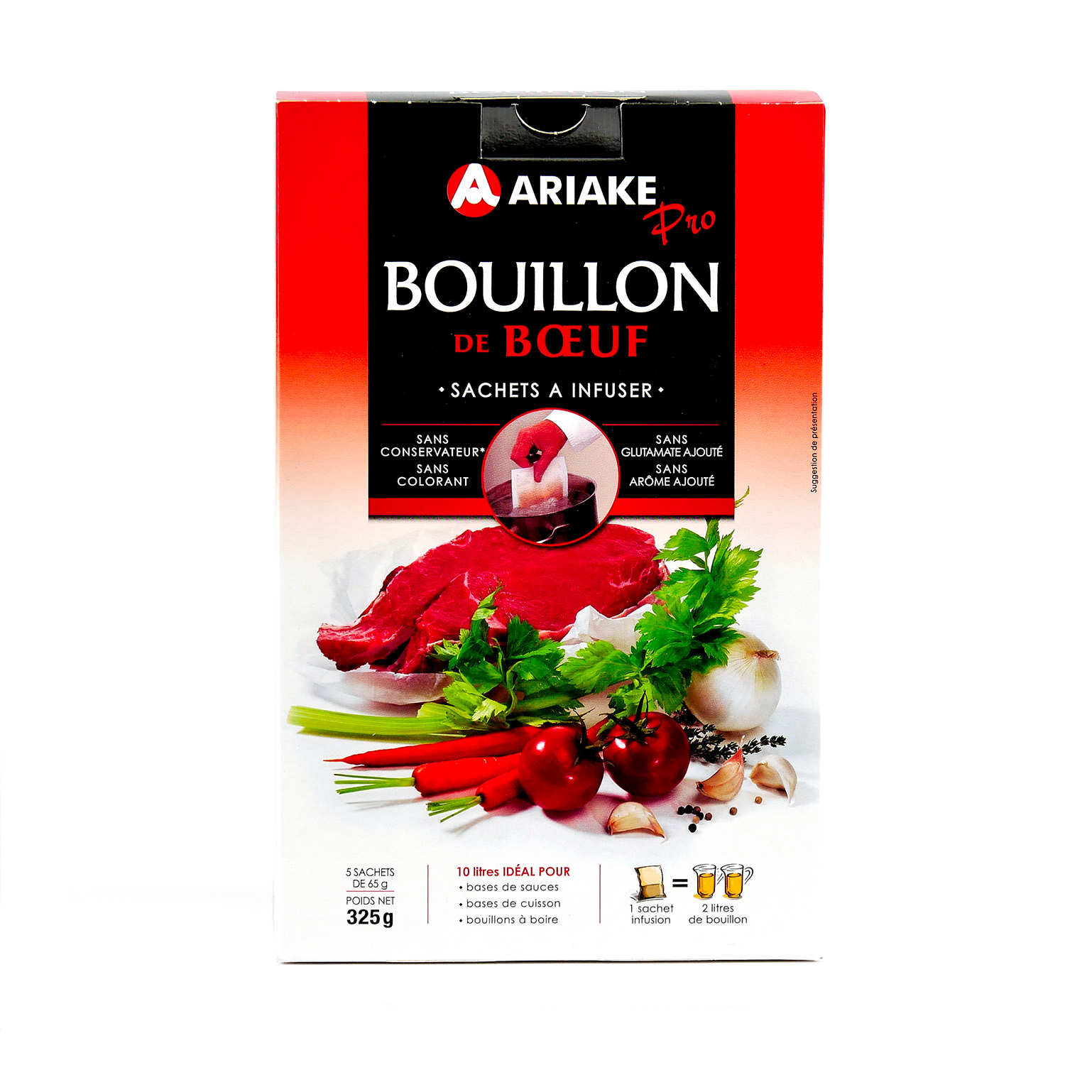 Bouillon de boeuf -Ariaké - Gros conditionnement 10L