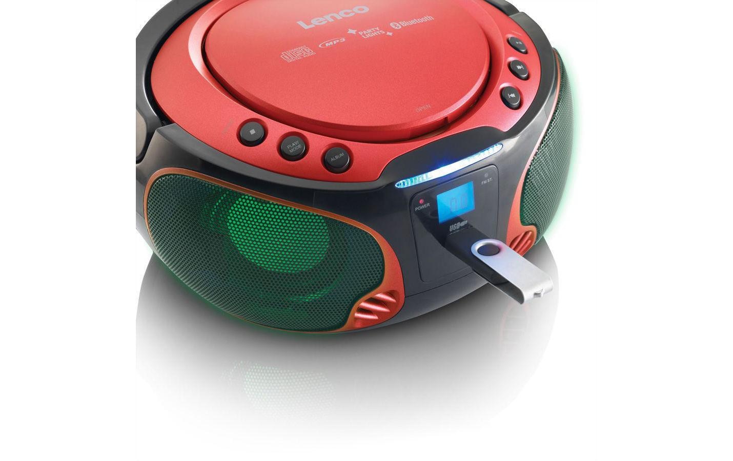 Lenco Radio »Portable Radio/CD-Player SCD-550 Rot« (Bluetooth | CD FM-Tuner )