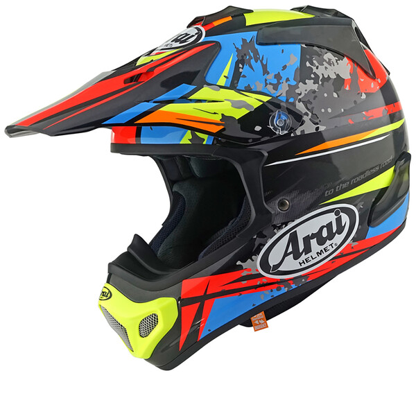 Arai - Casque MX-V Evo Track Noir / Bleu / Rouge / Jaune