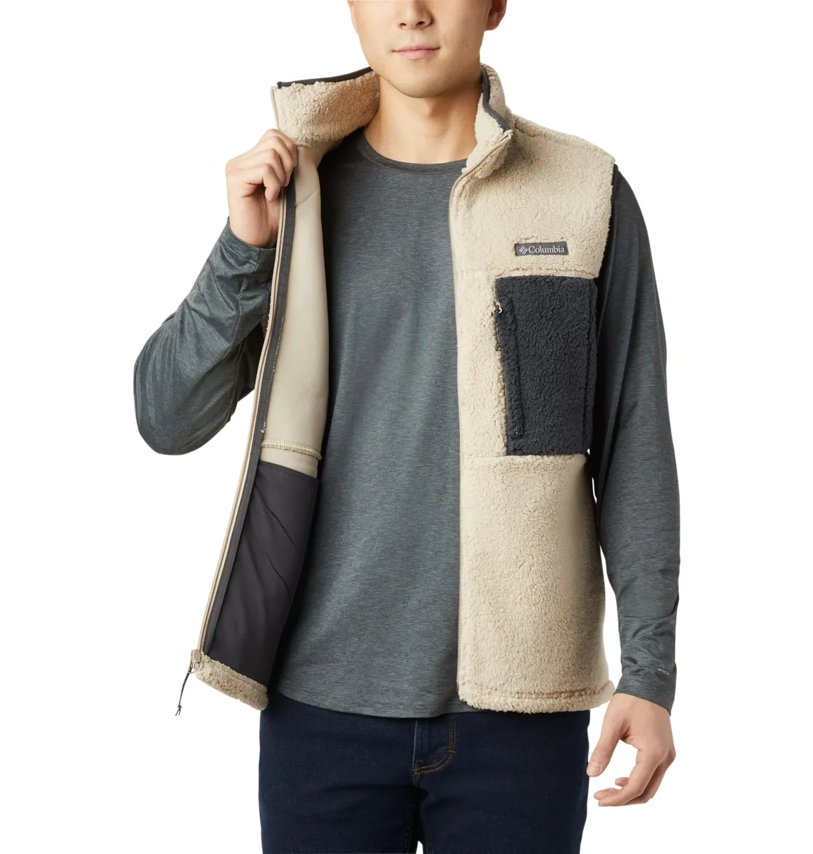 Columbia Mountainside Vest Ancient Fossil/Shark